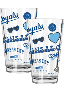 Kansas City Royals Loco 2 Pack 16oz Pint Glass - White