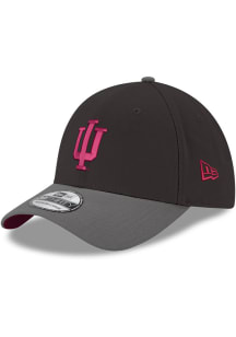 New Era Indiana Hoosiers Mens Black Black Graphite Color Pop GCP 39THIRTY Flex Hat