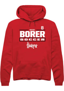 Reese Borer Nebraska Cornhuskers Mens Red NIL Stacked Box Player Hood