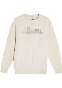 Pittsburgh Womens White Colorful Icons Crew Sweatshirt