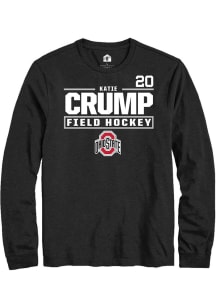 Katie Crump Ohio State Buckeyes Black NIL Stacked Box Long Sleeve Player T Shirt
