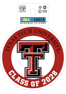 Texas Tech Red Raiders Class of 2028 Durable Stickers - Red