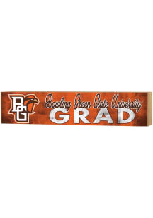 KH Sports Fan Bowling Green Falcons 3x13 Block Sign Grad Sign - Orange