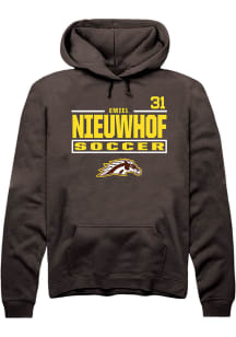 Emiel Nieuwhof Western Michigan Broncos Mens Brown NIL Stacked Box Player Hood