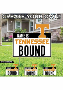 Tennessee Volunteers Personalized School Bound Yard Sign - White