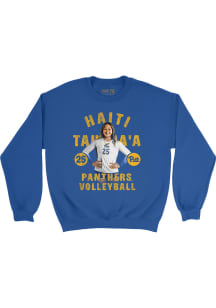 Haiti Tautua’a  Campus Ink Pitt Panthers Youth Blue Glory Crew Long Sleeve Crew Sweatshirt