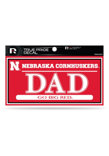 Nebraska Cornhuskers True Pride Dad Auto Decal - Red