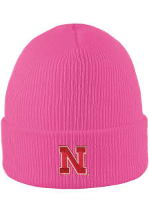 LogoFit Nebraska Cornhuskers Pink North Pole Mens Knit Hat