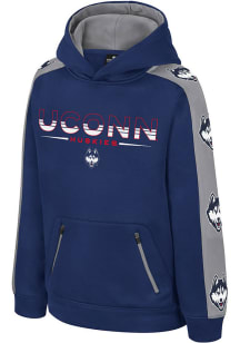 Colosseum UConn Huskies Youth Navy Blue Bandit Long Sleeve Hoodie