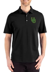 Cutter and Buck Oregon Ducks Mens Black Advantage Refresh Short Sleeve Polo