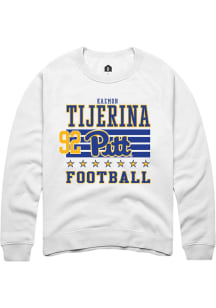 Kaemon Tijerina Pitt Panthers Mens White Football NIL Striped Player Crew