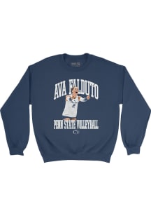Ava Falduto  Campus Ink Penn State Nittany Lions Youth Navy Blue All Out Ava Crew Long Sleeve Crew..