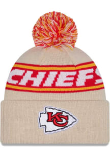 New Era Kansas City Chiefs DL Team Slogan Pom Cuff Baby Knit Hat - White