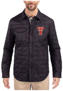 Cutter and Buck Texas Tech Red Raiders Mens Black Rainier PrimaLoft Outerwear Lined Jacket
