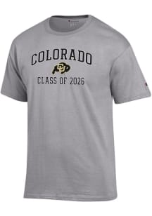 Champion Colorado Buffaloes Grey Font Class of 2026 Jersey Short Sleeve T Shirt