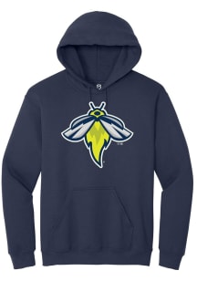 Summit Sportswear Columbia Fireflies Mens Navy Blue Primary Logo Long Sleeve Hoodie
