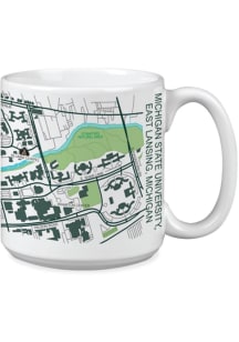Michigan State Spartans 20oz Campus Map Ceramic Mug - White