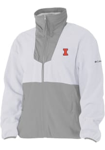 Columbia Illinois Fighting Illini Womens White Sequoia Light Weight Jacket