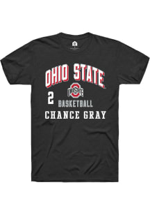 Chance Gray Ohio State Buckeyes Black NIL Arch Logo Short Sleeve Player T Shirt