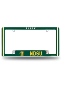 North Dakota State Bison Classic All Over Chrome License Plate Frame - White
