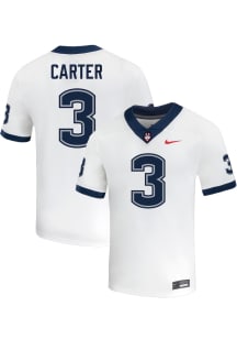Esean Carter  Nike UConn Huskies White NIL Name And Number Football Jersey