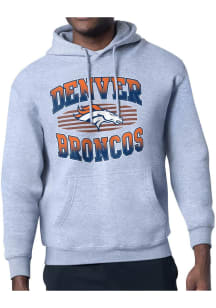 Starter Denver Broncos Mens Grey Team Grit Long Sleeve Hoodie