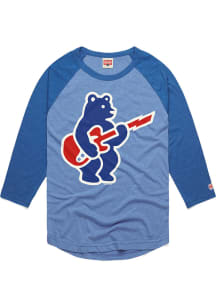 Homage Chicago Cubs Light Blue Cut and Sew Long Sleeve Fashion T Shirt
