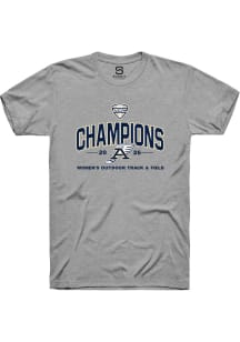 Summit Sportswear Akron Zips Grey MAC 2026 Women's Outdoor Track & Field Champions Short Sleeve T..