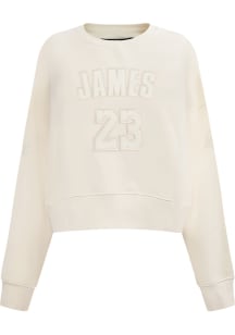 LeBron James Los Angeles Lakers Womens White Netural Player Player Crew
