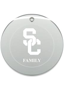 USC Trojans Family Round Ornament - White
