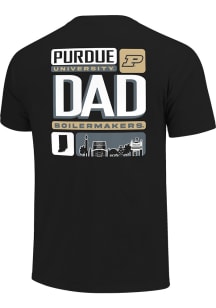 Purdue Boilermakers Black Tiles Dad Short Sleeve T Shirt