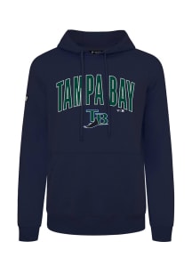 Levelwear Tampa Bay Rays Mens Navy Blue Podium District Cooperstown Long Sleeve Hoodie