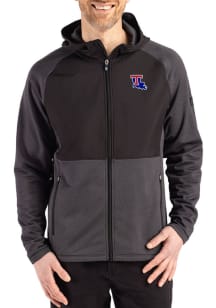 Cutter and Buck Louisiana Tech Bulldogs Mens Black Peshastin Long Sleeve Full Zip Jacket