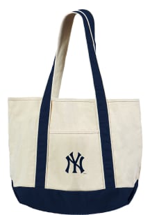 New York Yankees White Canvas Tote