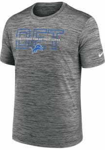 Nike Detroit Lions Grey Velocity Abbreviation Short Sleeve T Shirt