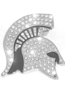 Michigan State Spartans Crystal Car Emblem - Silver