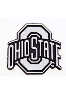 Ohio State Buckeyes Chrome Design Car Emblem - Grey