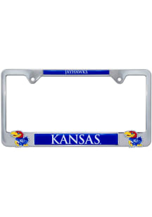 Kansas Jayhawks 3D Logo License Plate Frame - Blue