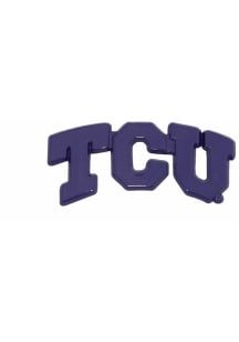 TCU Horned Frogs Metal Car Emblem - Purple