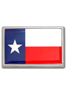 Texas Metal Car Emblem - Red