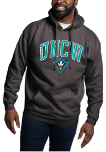 League UNCW Seahawks Mens Navy Blue School Initial Mascot Long Sleeve Hoodie