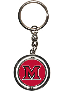 Miami RedHawks Double Sided Spinner Keychain - Red