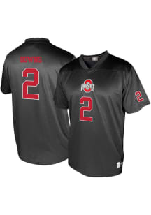 Caleb Downs  Genuine Collective Ohio State Buckeyes Black Football NIL Player Name and Number Foot..