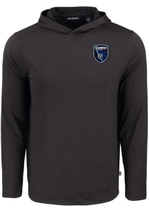 Cutter and Buck San Jose Earthquakes Mens Black Coastline Eco Hood