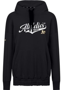 Levelwear Oakland Athletics Womens Black Waterfall Glide Hooded Sweatshirt
