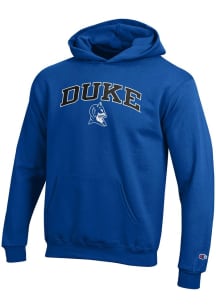 Champion Duke Blue Devils Youth Blue Arch Logo Long Sleeve Hoodie