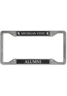 Michigan State Spartans Alumni Pewter License Plate Frame - Silver