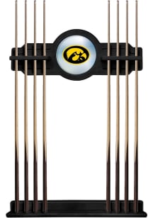 Iowa Hawkeyes Solid Wood Cue Rack Pool Table