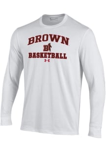 Under Armour Brown Bears White Basketball Performance Long Sleeve T Shirt