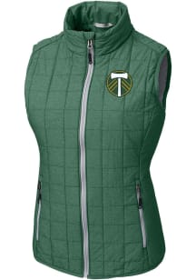Cutter and Buck Portland Timbers Womens Green Rainier PrimaLoft Vest